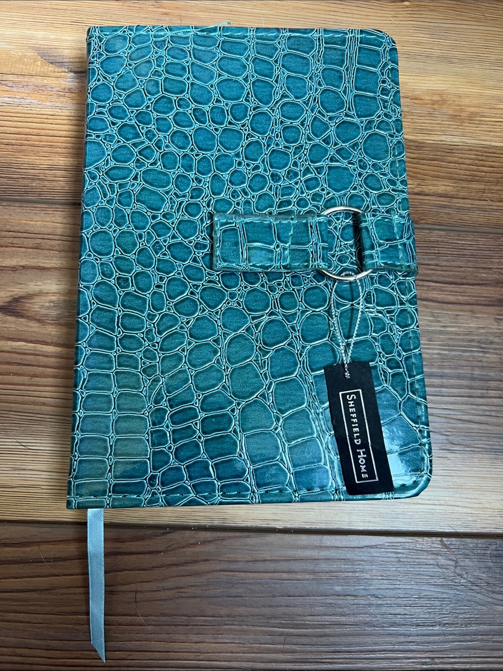 NEW Sheffield Home Faux Croc Notebook/Journal with Magnetic Closure & Ribbon